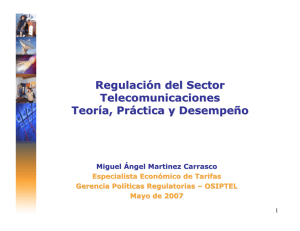 Regulación del Sector Telecomunicaciones Teoría, Práctica y