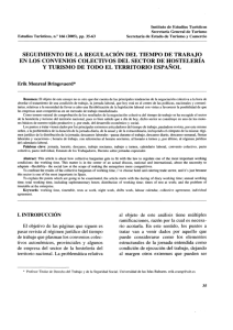 seguimiento de la regulación del tiempo de trabajo en los convenios