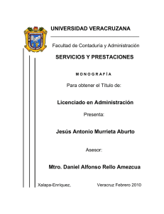 UNIVERSIDAD VERACRUZANA SERVICIOS Y PRESTACIONES