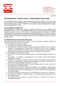 PREVENCIÓN DEL FRAUDE FISCAL: OPERACIONES VINCULADAS.