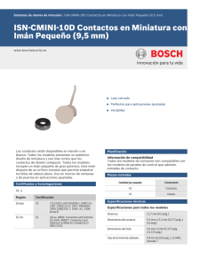 ISN‑CMINI‑10D Contactos en Miniatura con Imán Pequeño (9,5 mm)