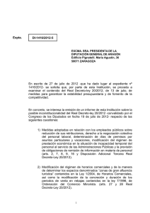 Informe sobre la posible inconstitucionalidad del RDL 20/2012 en lo