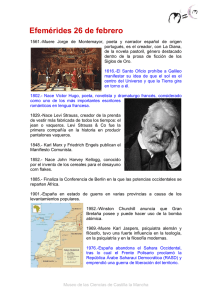 Efemérides 26 de febrero - Junta de Comunidades de Castilla