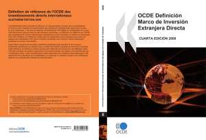 Définition de référence de l`OCDE des investissements