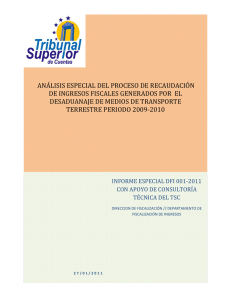 informe 001/2011-dfi - Tribunal Superior de Cuentas
