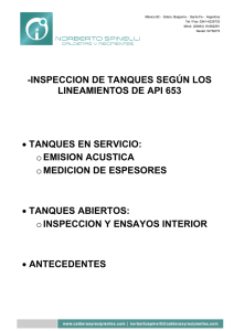inspeccion de tanques según los lineamientos de api 653 • tanques