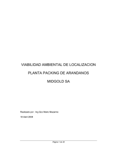 viabilidad ambiental de localizacion planta packing de arandanos