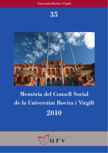 Memòria del Consell Social de la Universitat Rovira i
