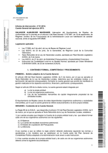 Informe de Intervencion Cuenta General 2013