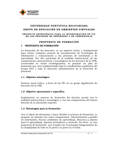 Propuesta de Formación TIC - Universidad Pontificia Bolivariana
