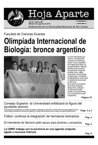 Olimpíada Internacional de Biología: bronce argentino