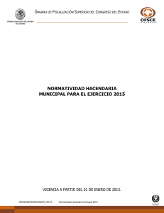 Normatividad Hacendaria Municipal 2015
