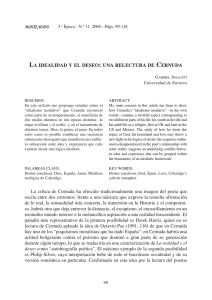 LA IDEALIDAD Y EL DESEO: UNA RELECTURA DE CERNUDA La