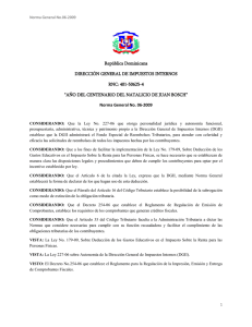 República Dominicana DIRECCIÓN GENERAL DE IMPUESTOS