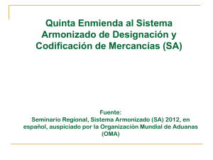 Seminario Regional, Sistema Armonizado (SA) 2012, en español