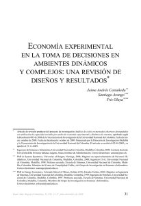 economía experimental en la toma de decisiones en ambientes
