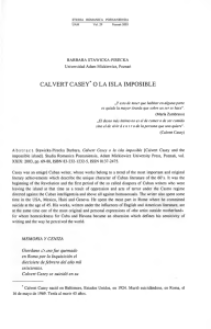 CALVERT CASEY* O LA ISLA IMPOSIBLE