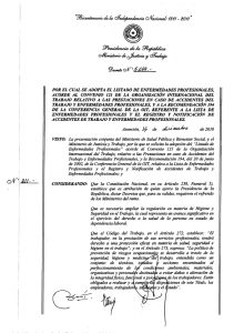 Decreto Nº5049 por el cual se adopta el listado de enfermedades