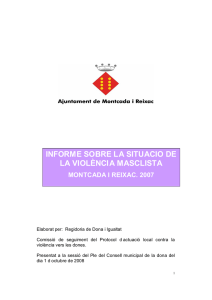 Informe sobre la situació de la violència masclista a Montcada i
