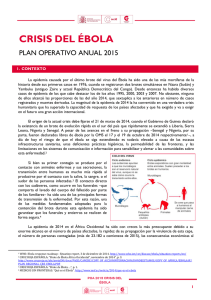 Plan Operativo Anual del Ébola 2015