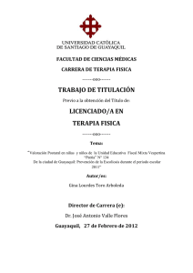 TRABAJO DE TITULACIÓN LICENCIADO/A EN TERAPIA FISICA