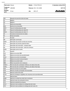Fabricante Nissan Modelo X-Trail (T30) 2,0 © Autodata Limited 2012