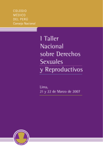 I Taller Nacional sobre Derechos Sexuales y Reproductivos