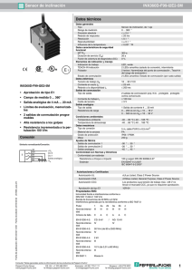 1 Sensor de inclinación INX360D-F99-I2E2-5M E 1