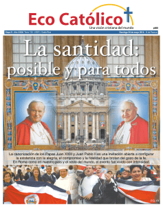 La canonización de los Papas Juan XXIII y Juan Pablo II es una