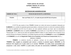 poder judicial del estado supremo tribunal de justicia tercera sala