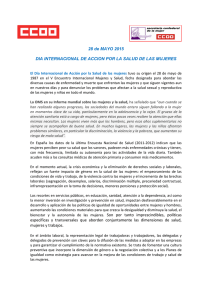 28 de Mayo de 2015 - Confederación Sindical de Comisiones Obreras