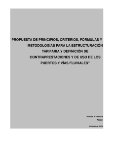 propuesta de principios, criterios, fórmulas y metodologías para la