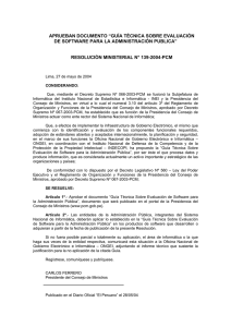 aprueban documento “guía técnica sobre evaluación de