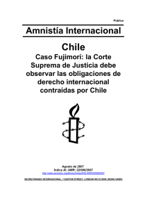 Chile: Caso Fujimori: la Corte Suprema de Justicia debe observar