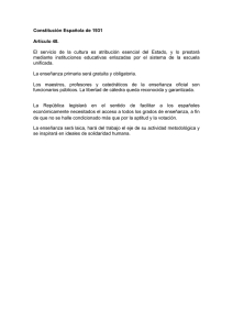 Constitución Española de 1931 Artículo 48. El servicio de la cultura