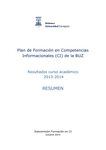 Plan formación CI curso 2013-2014 - Biblioteca de la Universidad