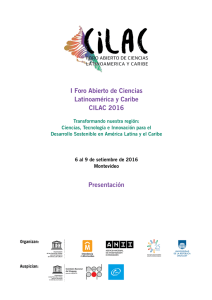 I Foro Abierto de Ciencias Latinoamérica y Caribe CILAC 2016