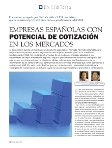 Empresas españolas con potencial de cotización en los mercados