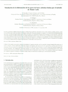 Simulación de la hidratación de los pares de bases adenina