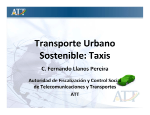 Transporte Urbano Sostenible: Taxis