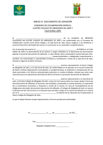 Impreso Convenio Adhesión Caja Rural