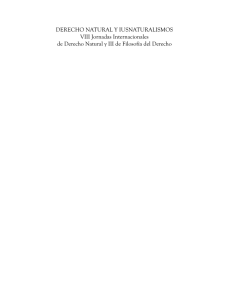 Derecho Natural y Iusnaturalismos