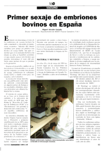Primer sexaje de embriones bovinos en España