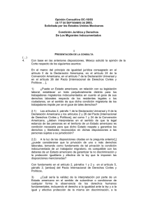 Opinión Consultiva OC-18/03 Solicitada por los Estados