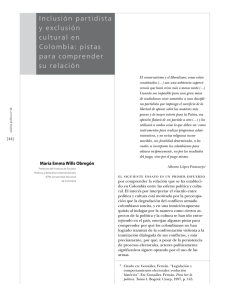 Inclusión partidista y exclusión cultural en Colombia: pistas para