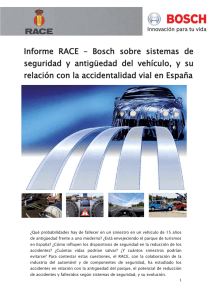 Informe RACE – Bosch sobre sistemas de seguridad y antigüedad