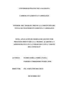 universidad politecnica salesiana carrera en gerencia y liderazgo