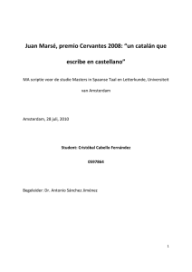 Juan Marsé, premio Cervantes 2008: “un catalán que - UvA-DARE