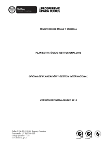 ministerio de minas y energía plan estratégico institucional 2013