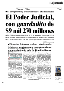 El Poder Judicial, con guardadito de $9 mil 270 millones